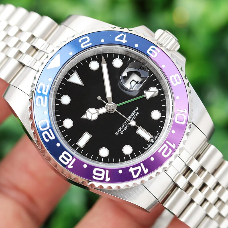 Relojes de pulsera de lujo de cerámica de gama alta de la RLX para hombre con movimiento mecánico AAA SS automático de para hombre: 2