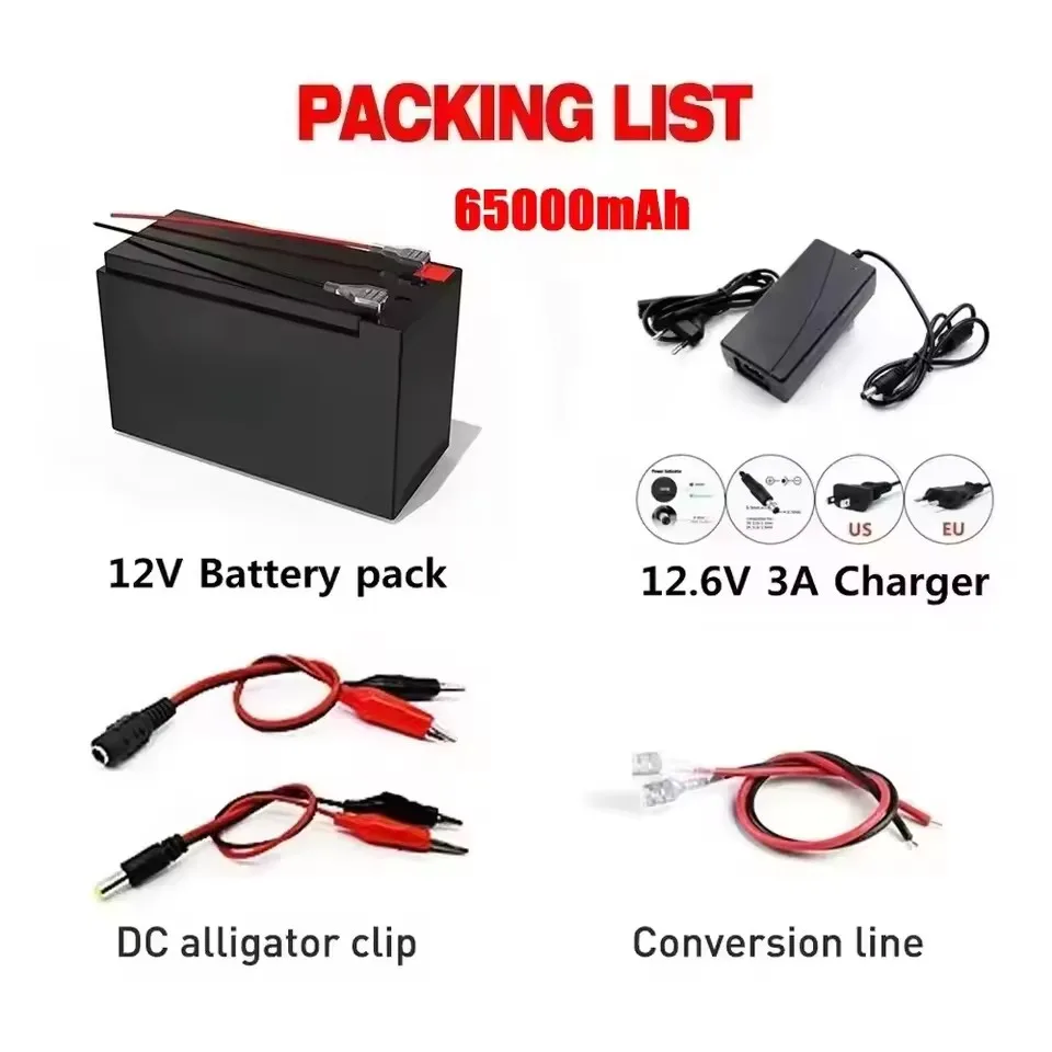 12V 120Ah Lithium Battery Deep Cycle 30A BMS 4000+Cycles Perfect for Solar Fish Finder Power Wheel Boat Home RV 18650 Battery: Lavender