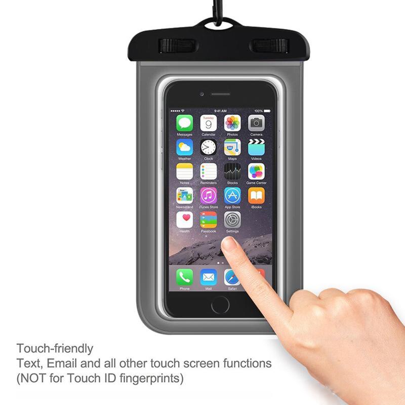 Universal Waterproof Mobile Phone Case For iPhone 8 Samsung S9 Clear PVC Sealed Underwater Cell Smart Phone Swimming Pouch Cover
