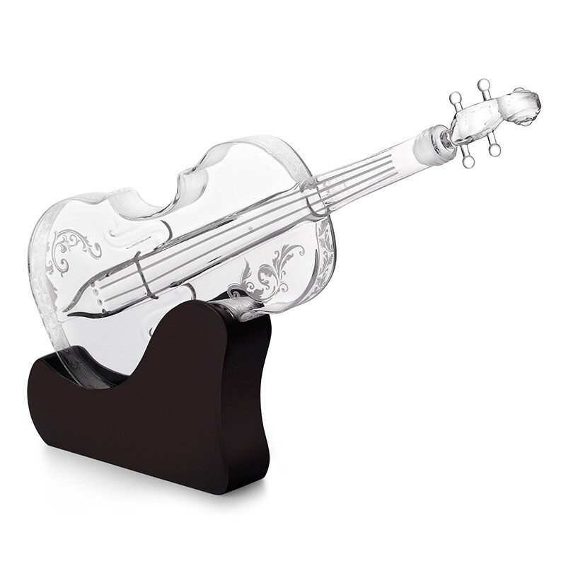 Craft Bottle Violin Glass Bottle High-End Whisky Violin Decanter Wine Whiskey Decanter Bottle Set