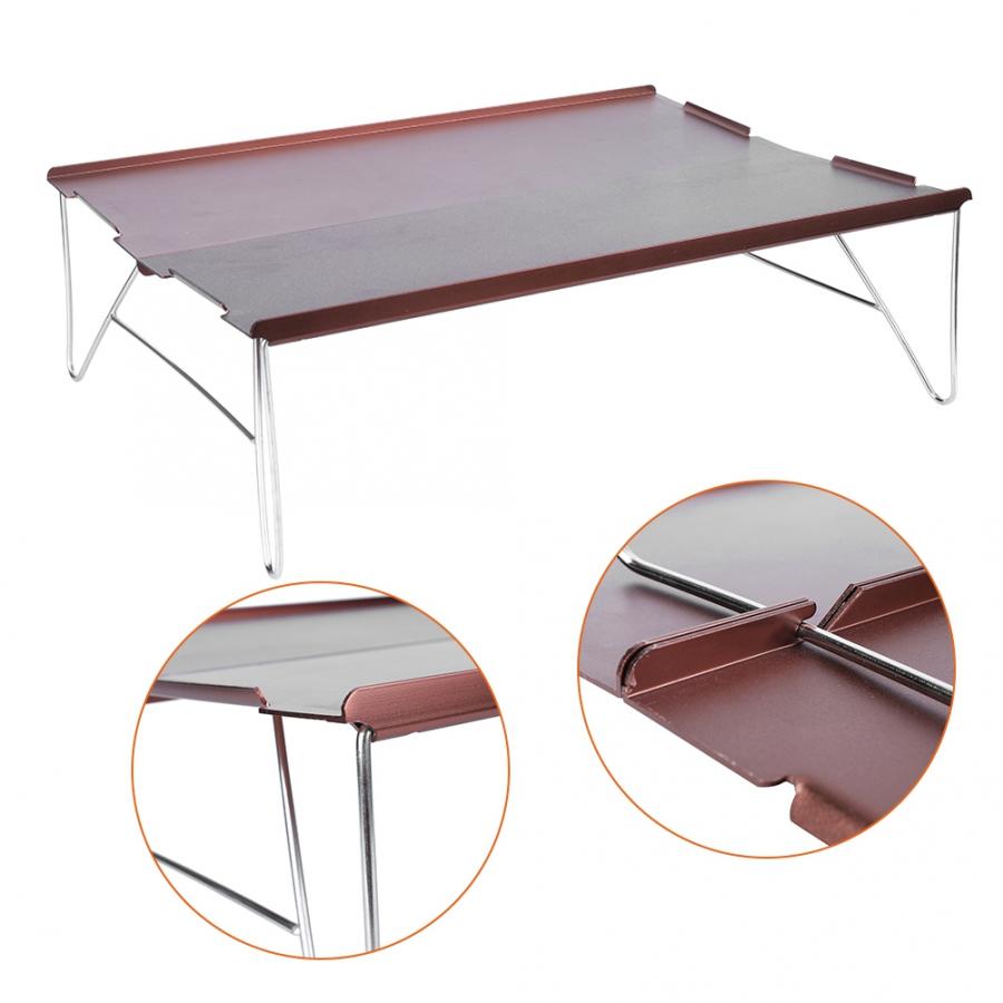 Camping Folding Table Lightweight Portable Metal Detachable Outdoor Picnic Desk Tea Coffe BBQ Table for Hiking Camping Picnic