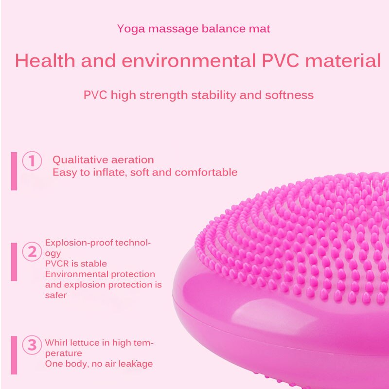 Inflatable Cushion Yoga Balancing Ball Yoga Cushion Massage Cushion Device For Fitness And Massage Balance Training Yoga 33cm