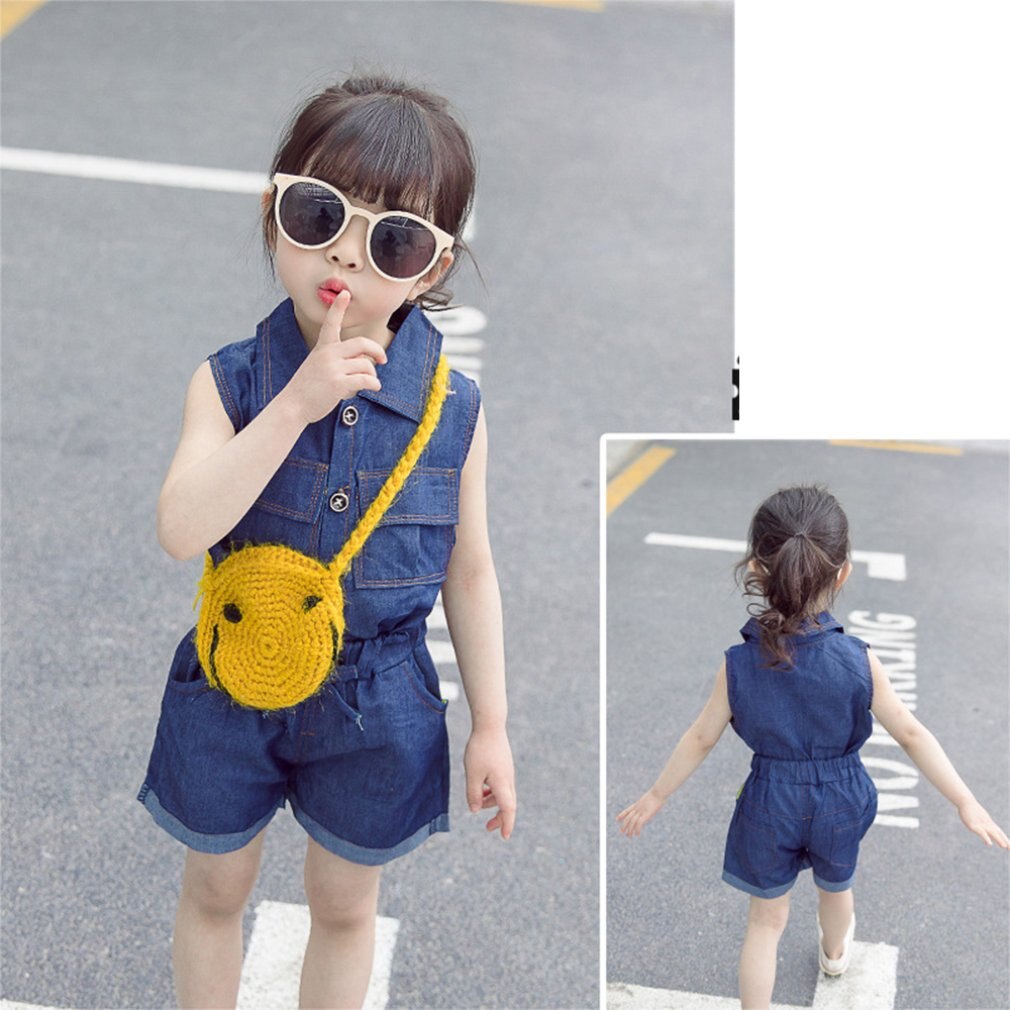 Kinderkleding babymeisjes zomer korte mouwen pak baby cowboy zomerkleding meisjes tweedelig pak