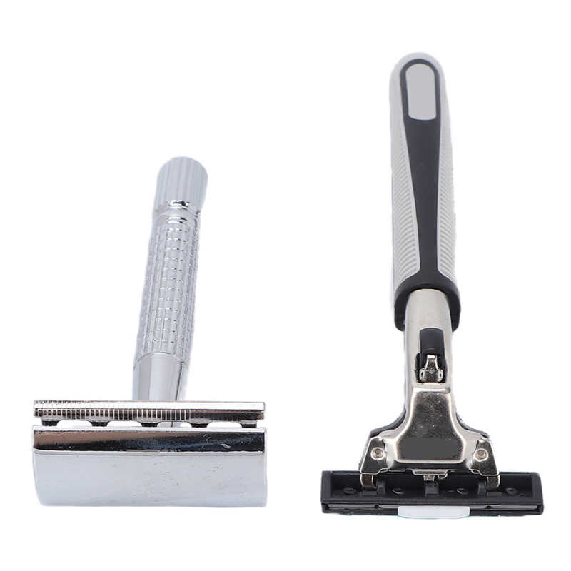 Ensemble de rasoirs manuels en acier inoxydable pour hommes, pour un usage quotidien