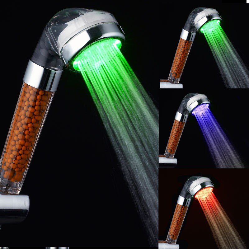 Led Douche Magnetische Therapie Spa Dechlorering Douche Druk Douchekop Onder Druk Douchekop Gecontroleerde
