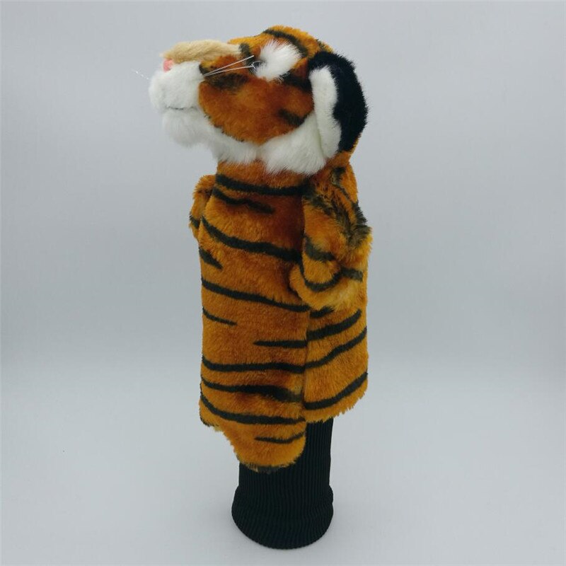 3 Colors Mini Tiger Golf Head Cover Fairway Woods Hybrid Animal Golf Clubs Headcover No For Driver Mascot Novelty Cute: DARK COLOR