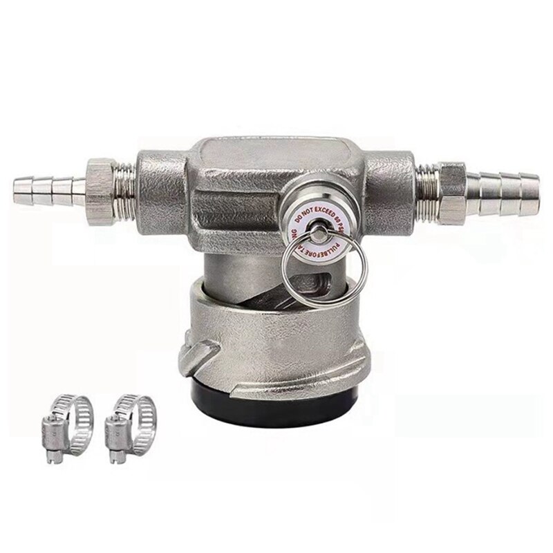 System Keg Coupler, European Sankey Keg Couplers with Lever Handle Homebrewing Kegerator Dispenser: Silver