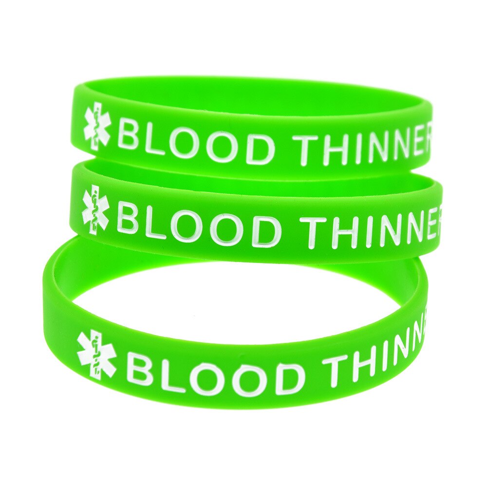 Blut Dünner Warnung Worte Silikon Armbinde Färbung Handgelenk Band