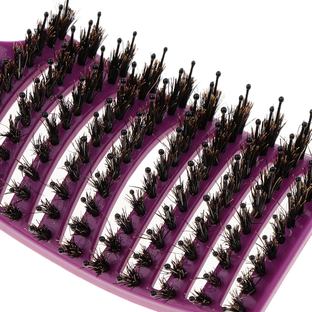 Boar Bristle Vented Hair Brush Massage Comb Salon Hairdressing Hairbrush Hair Scalp Massage Comb Wet Curly Detangle Hair Brush