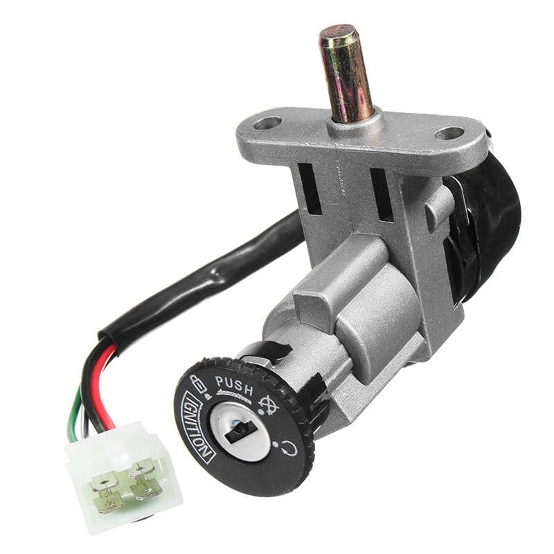 Ignition Switch Key Lock Kit 4 Pins Ports Metal & Plastic Car Accessory Universal For GY6 139QMB 50 125cc 150cc