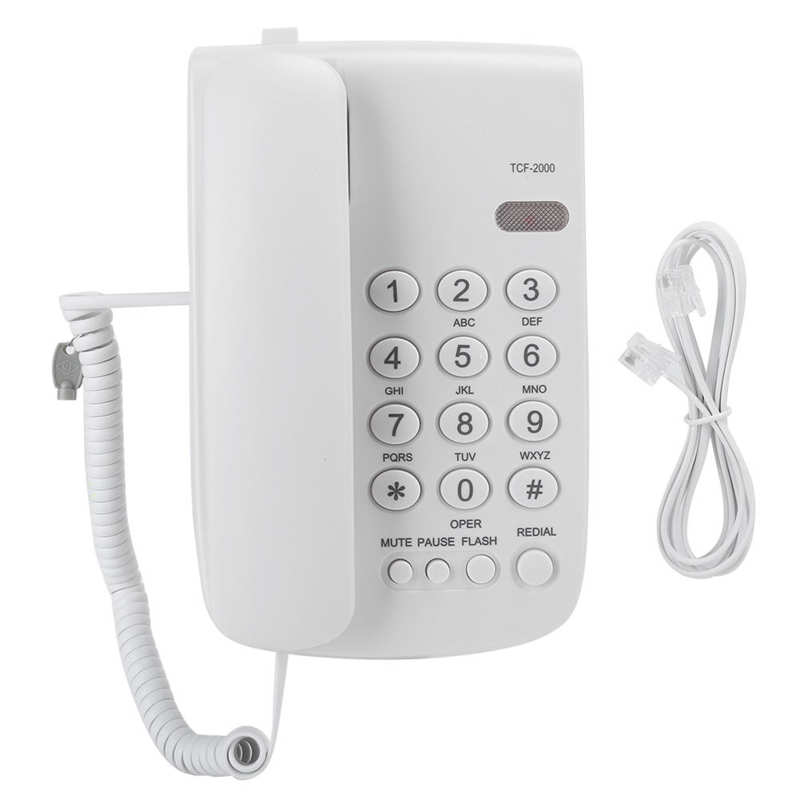 Business Office Telephone Household Guest Room Hotel Fixed Landline Phone Desktop Corded Telephone NO Caller ID Display