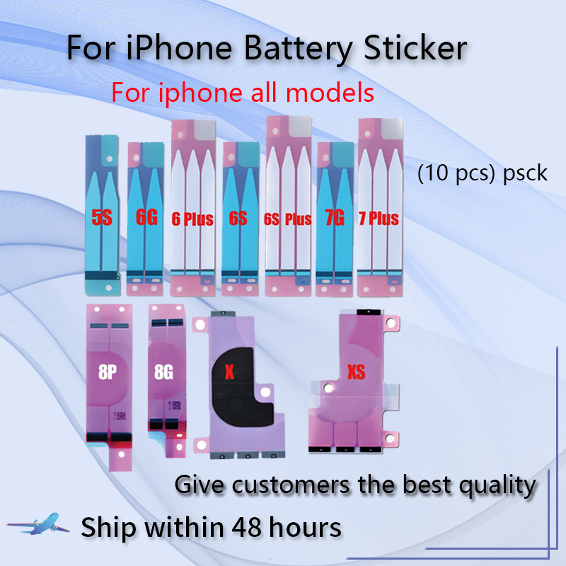 10 sztuk baterii naklejki samoprzylepne dla iphone 5S 5C 6 6S 7 8 Plus 3M podwójna taśma Pull iPhone X XR Xs XS Max 11 Pro Max baterii klej