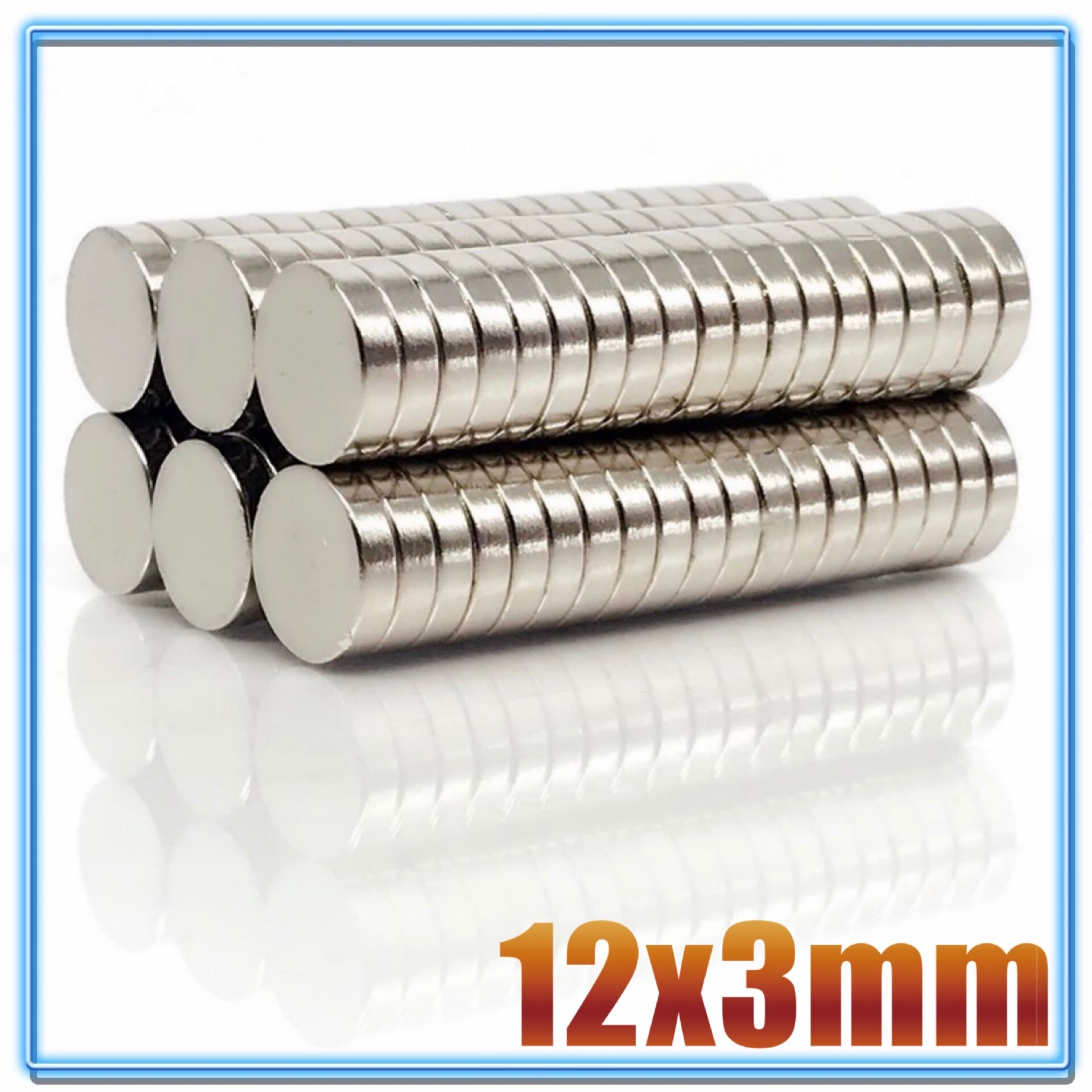 50Pcs N35 Ronde Magneet 12X1 12X1.5 12X2 12X3 12X4mm Neodymium Magneet Permanente Ndfeb Super Sterke Krachtige Magneten 12*1 12*3: 12x3(50Pcs)