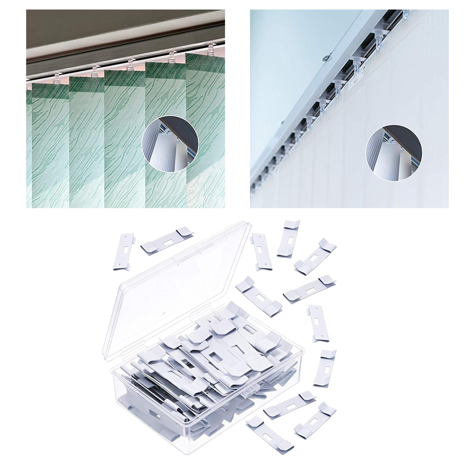 12 Pack Verticale Blind Reparatie Vaan Savers, Metalen Verticale Blind Reparatie Clips Tabs Blind Vervanging Gereedschap Voor Verticale Blind