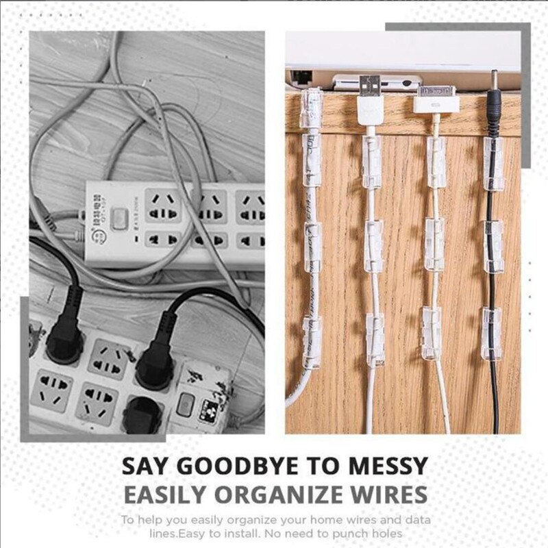 20 stücke Finisher Draht Klemme Hause Ätherisches Draht Selbst-Adhesive Organizer Kabel Clip Verschluss Halter Telefon Linie Schnalle Clips