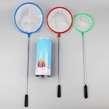 Round 3D Aquarium Fish Tank Catch Net Stainless Steel Mini Rod Fishing Outdoor Round Pocket Shrimp Fishing Nets for Children