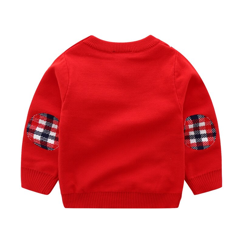 Jul børn baby piger drenge langærmede elg sne toppe trøje jule strikning bomuld 100%  outwear småbørn børn tøj 2-8y