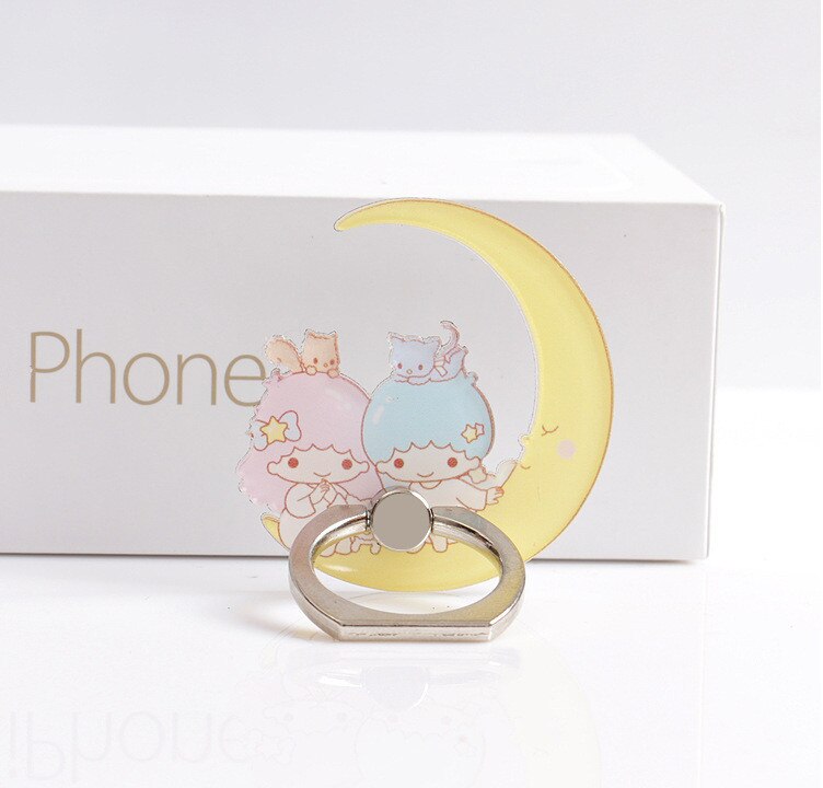 Phone Holder Ring cute Mobile Phone Stand Rings Finger Ring Holder Cute Melody Twins Star suporte celular for iPhone