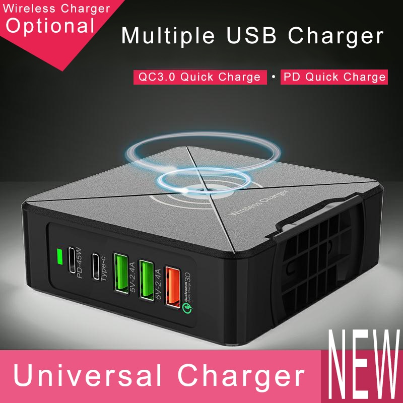 75W chargeur USB PD Type C chargeur rapide pour iPhone 8 X XR Qi chargeur sans fil pour Samsung téléphone portable QC 3.0 chargeur mural rapide