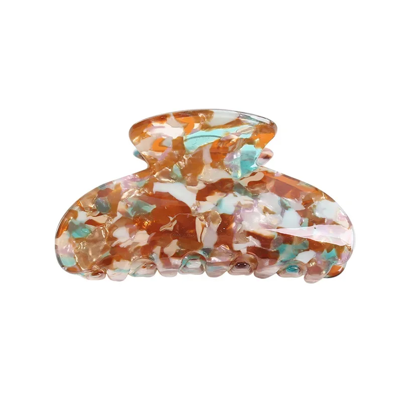 3.35 Inch Korean Style Acrylic Sheet Printing Hair Claw for Women ladies Crab Shaped Hair Clip Clamps Hair Jewelry