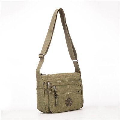 TEGAOTE-bandolera pequeña de nailon para mujer, tipo bandolera bolso de hombro, para playa, estilo coreano,: army green