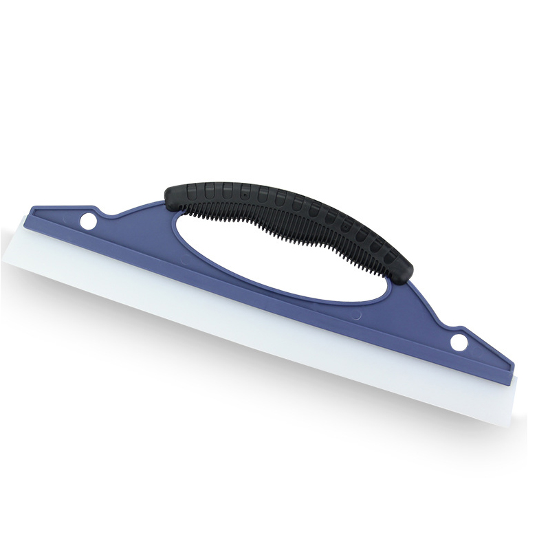 Tragbarer Autowischer, Silikon-Wasserwischer, Fensterabzieher, Reiniger, Trocknungswerkzeug für Autoglaswäsche, Streifenfreier Reinigungswischer: Blau