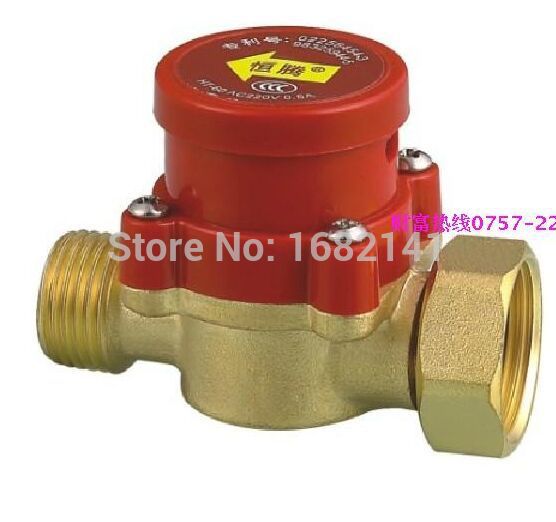 Metal 32mm Female to 21mm Male Circulation Pump Water Flow Sensor Switch 120W