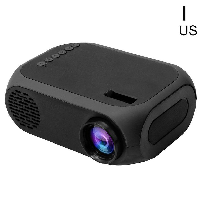 HD 1080P TFT LCD Panel Portable Mini Projector Home AV Video USB HDMI TF Projector Lightweight Cinema Theater Movie J1R3: I