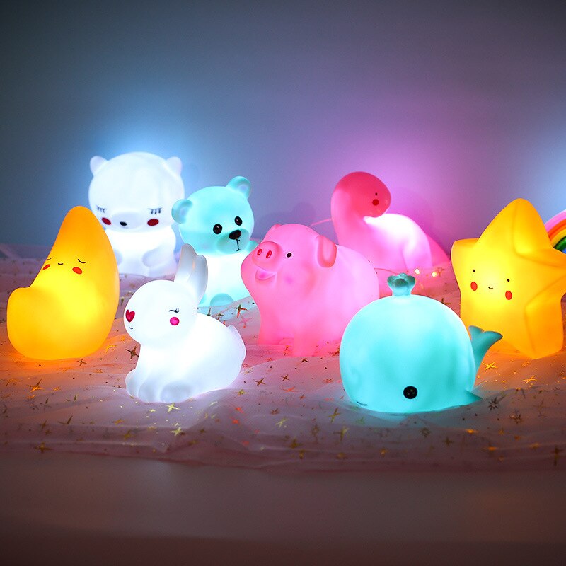 Wolken Zon Maan Sterren Eenhoorn Nachtlampje Kinderen Babyvoeding Decoratie Nachtlampje Soft Toy Dat Gloeit Gloeiende Pop