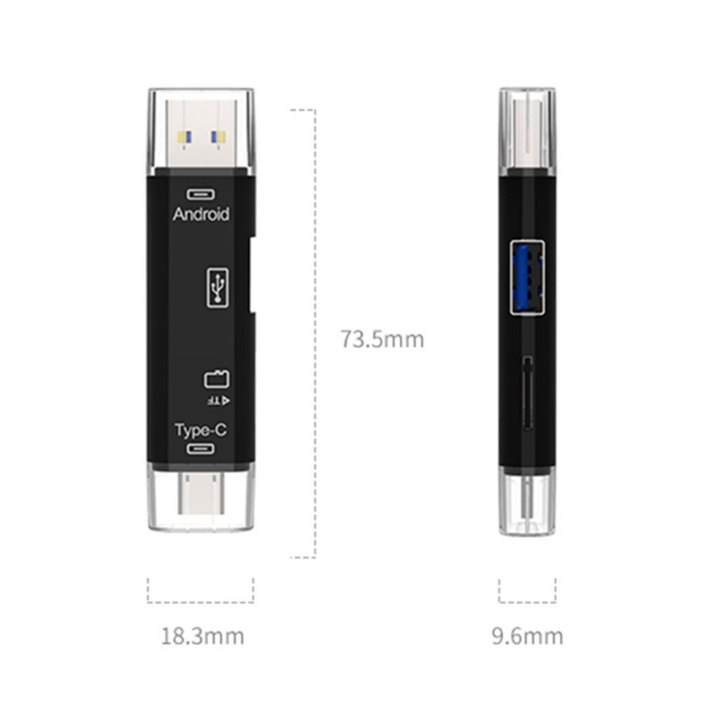 Otg-micro-sd-kartenleser, usb -2.0 -kartenleser für usb-micro-sd-adapter, flash-laufwerk, tf-speicherkartenleser, typ-c-kartenleser
