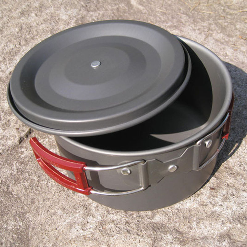 3l 19*11cm aluminiumslegering udendørs camping gryde camping køkkengrej picnic retter bærbar enkelt pande gryde udendørs service vandreture