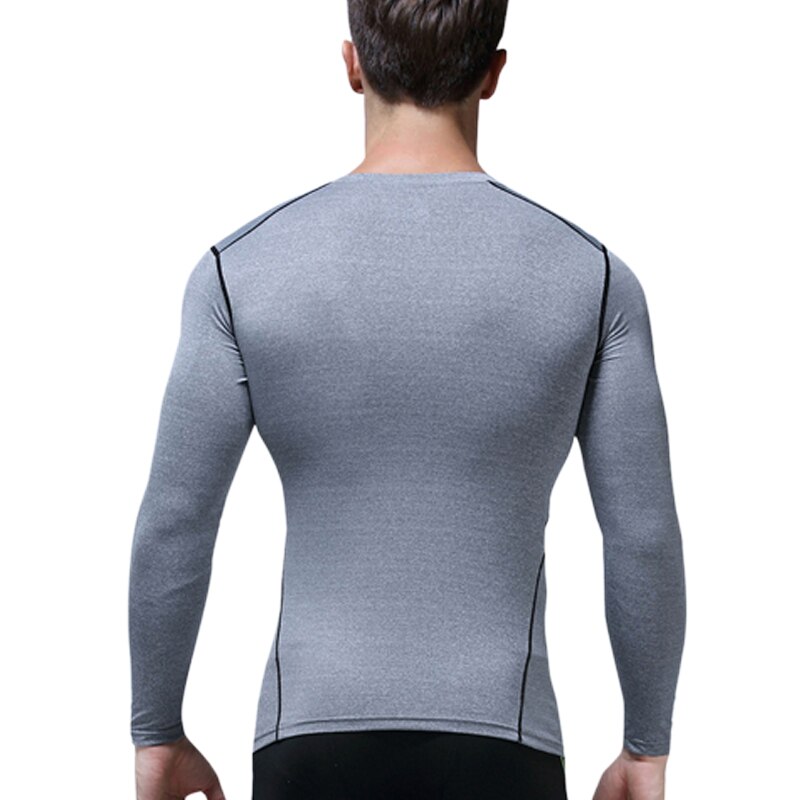 neue Herren Kompression Joggen Hemden Basis Schicht Unter Lauf T-Shirt Solide Langarm Sport T-Hemden Fitnessstudio Fitness Kleidung