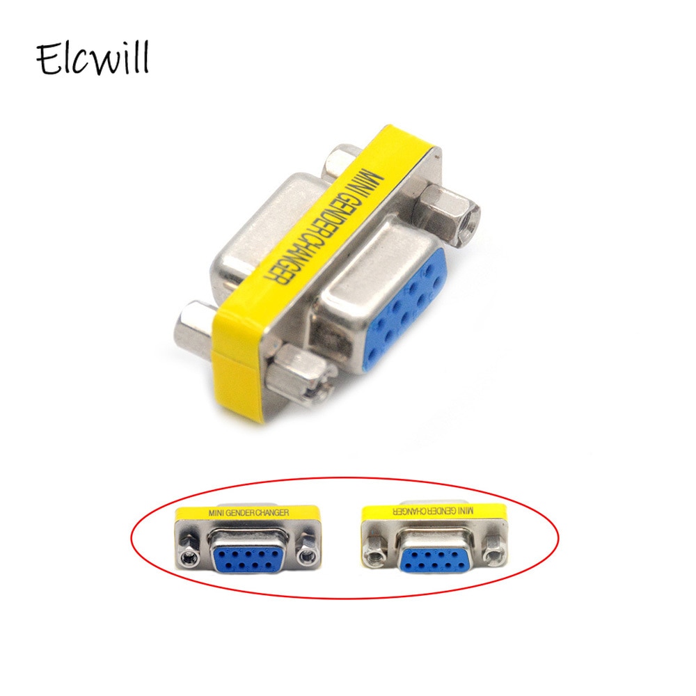 ¡Oferta! Conector d-sub DB9 RS-232 conector de 9 pines M-M/M-F/F-F adaptador hembra de cambiador de género en serie: DB9 Female / 2 Pieces