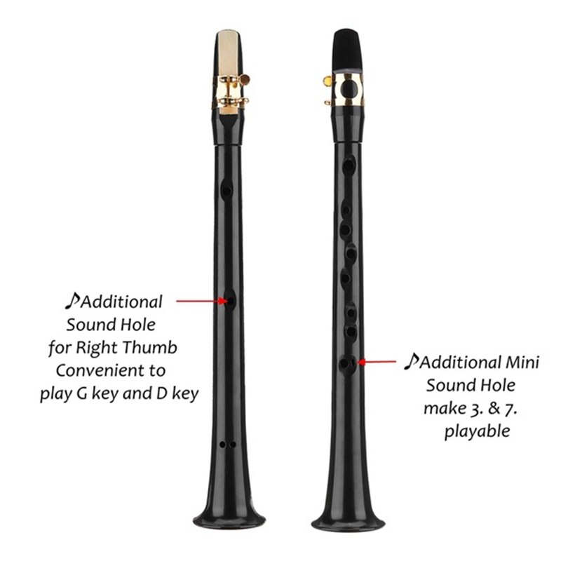 Mini Pocket Saxofoon Draagbare Effen Saxofoon Kleine Saxofoon Met Sax Rieten Draagtas Tand Pasta 'S Voor Beginners