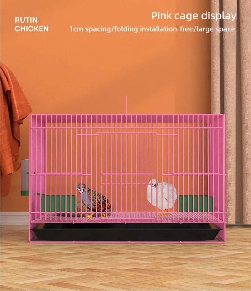 Rutin chicken specific cage, household large encrypted chick cage, small chicken cage, quail cage, Kor duck cage, breeding chick: S / green