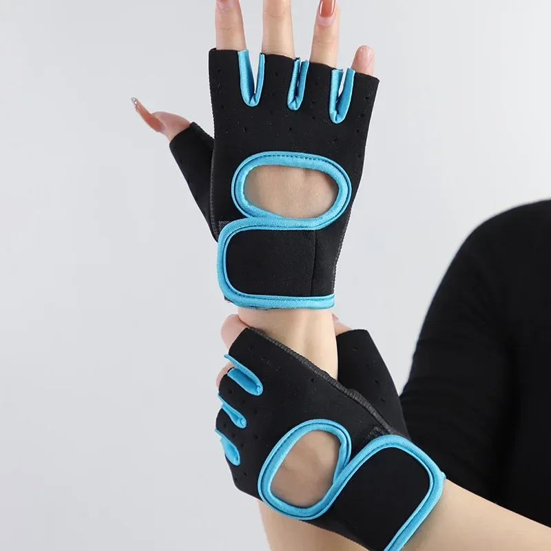Männer Frauen Fitness Handschuhe Gewichtheben Fitnessstudio Radfahren Yoga Bodybuilding Ausbildung Dünne Sommer Atmungsaktive Nicht-Unterhose Halbe Finger Handschuhe: Weiß / S