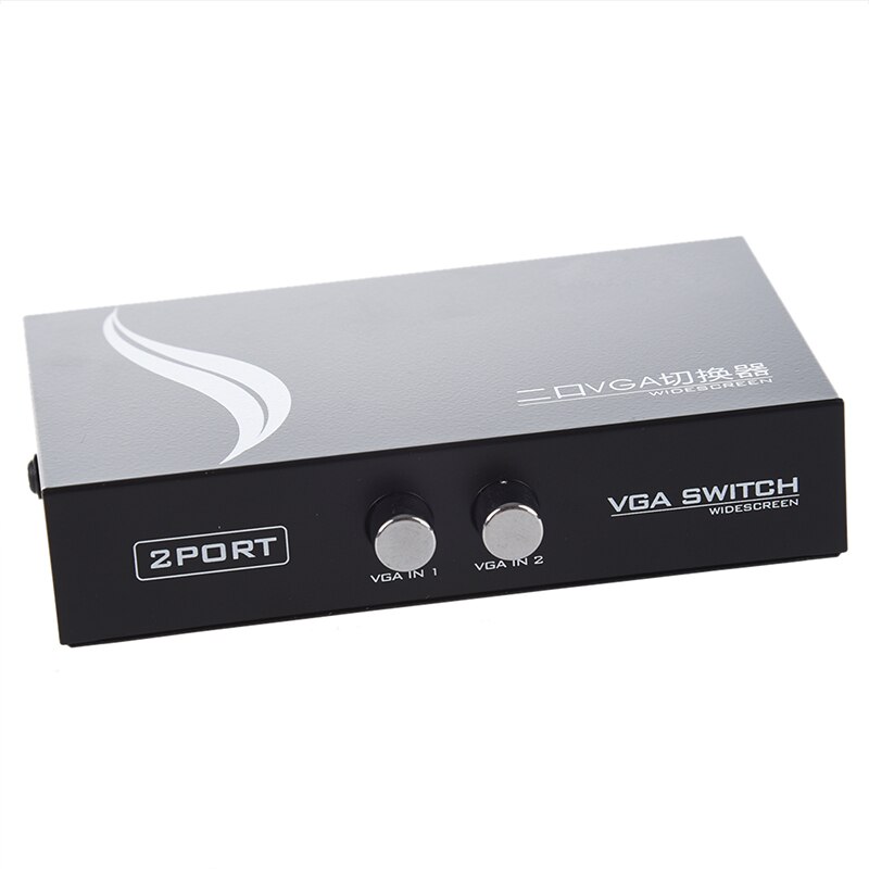 2 Port VGA Svga Monitor Sharing 2 to 1 Selector Switch Box for LCD Pc Tv Monitor