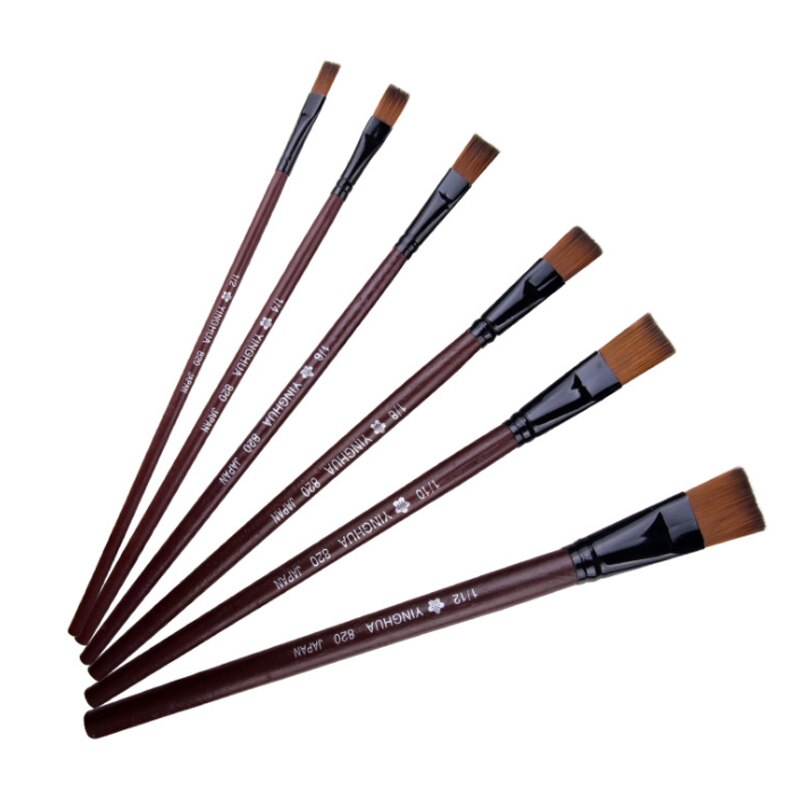 12PCS / Set Ensemble De Pinceaux D'artiste Peinture à L'huile Aquarelle Artisanat Papeterie école D'étudiants Fournitures - Beaux-Arts Et Loisirs Créatifs
