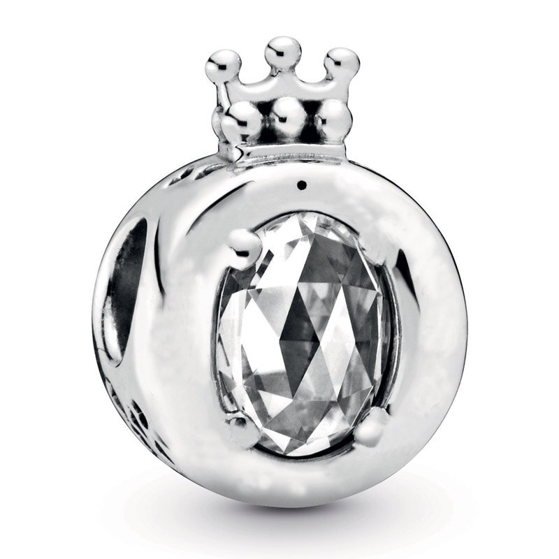 Spinning Hearts Signature Scent Shopping Handbag Logo Ball Charm 925 Sterling Silver Beads Fit Bracelet DIY Jewelry: PX00418-Clear