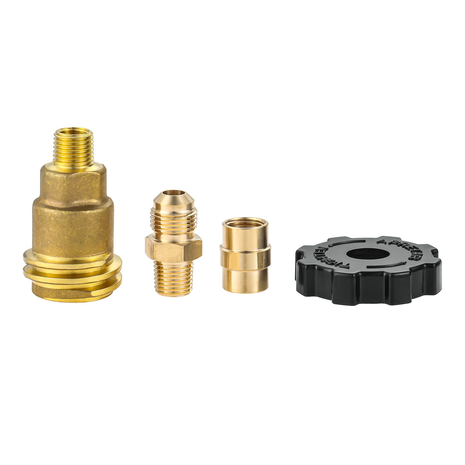 QCC1 Connectors Set QCC1 Acme Propaan Tank Cilinder Adapter Fitting Door 1/4 &quot;Npt Buitendraad Messing Connector Met Gratis hand Wiel