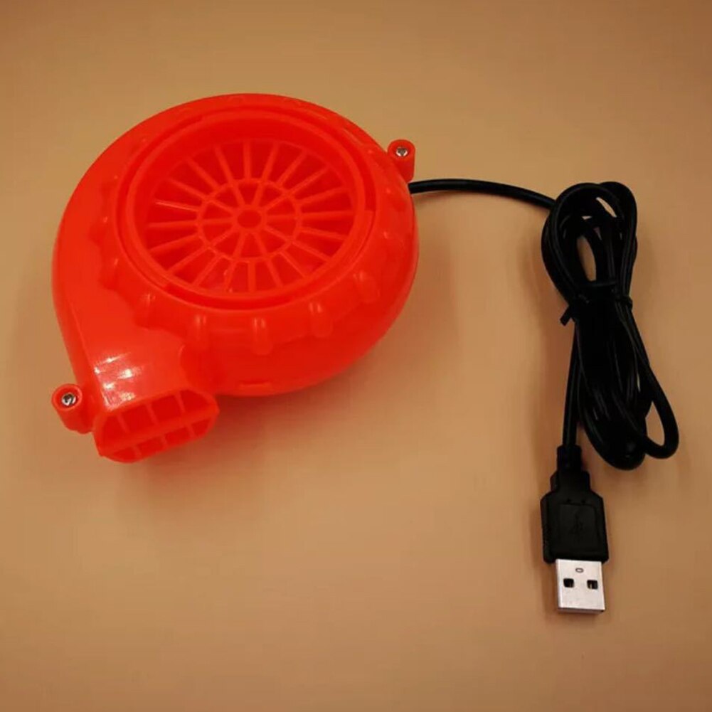 Dc 6V Draagbare Mini Elektrische Ventilator Air Blower Voor Pop Mascotte Hoofd Gas Modus Cartoon Kostuums Opblaasbare Energiek Oranje blower