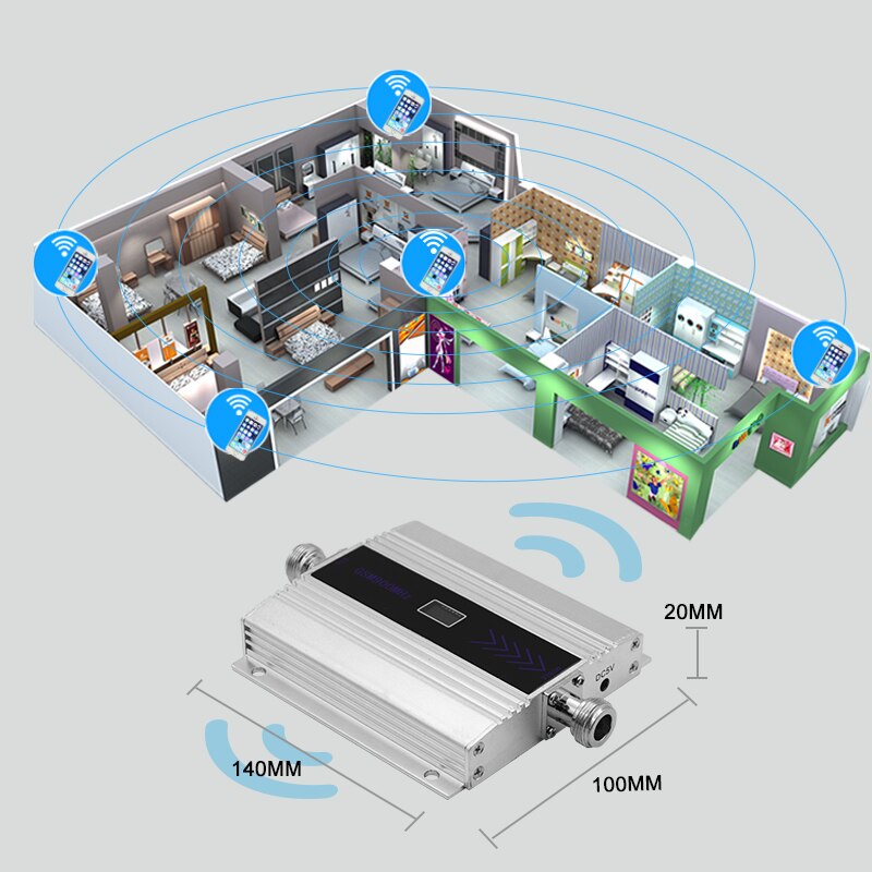 GOBOOST GSM 900 2G Cellular Signal Amplifier Mini LCD Display Cell Mobile Phone Payload Signal Internet Communication Repeater