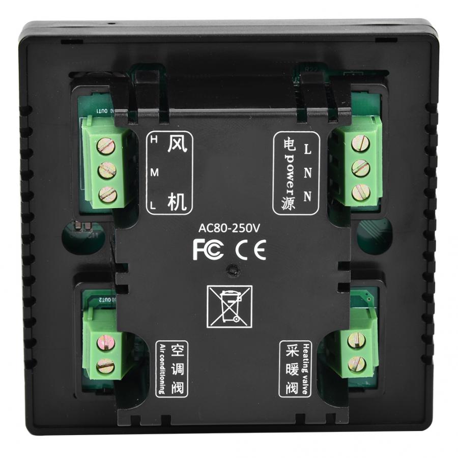 Air Conditioner Controller Thermostat 2 in 1 Fan Coil Thermostat Touch Intelligent Digital Display Thermostat