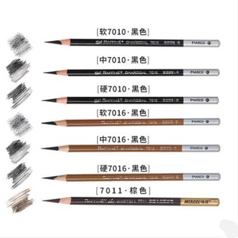 Kohlenstoff Stift Markieren Bleistift Skizze Holzkohle Bleistifte einstellen Kunst Malerei Lieferungen Hand-gemalt Weich Mittel Hart Kohlenstoff Stifte
