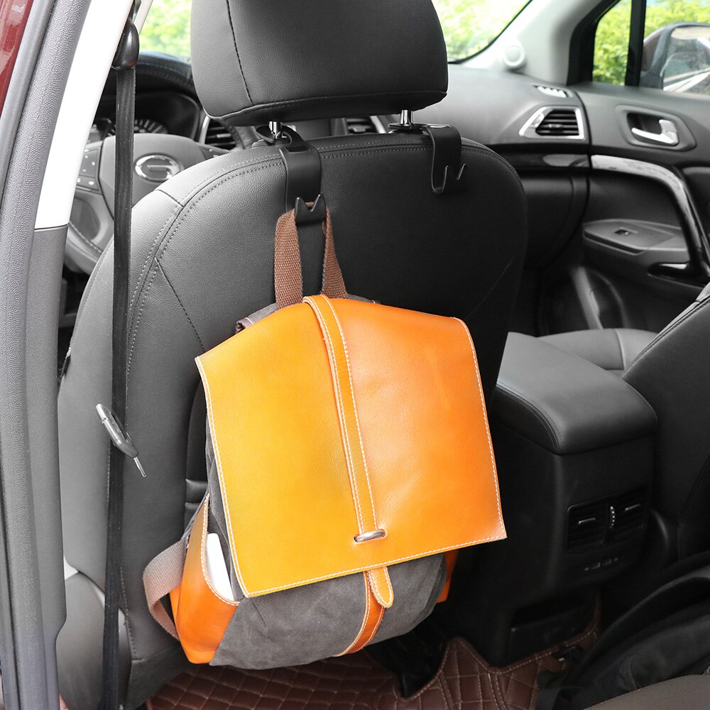 4 Uds. De ganchos para el asiento trasero del coche, soporte para bolsa, tela para bolso, tienda, perchas flexibles para automóviles, fija en el reposacabezas, accesorios de estilo de coche