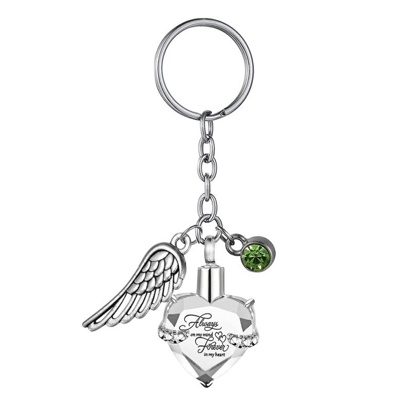 1PC Bunte Herz knapp aufbringen Feuerbestattung Asche Schmuck Keychain Haustier Denkmal Hund Katze Urnen DIY Liefert: 12