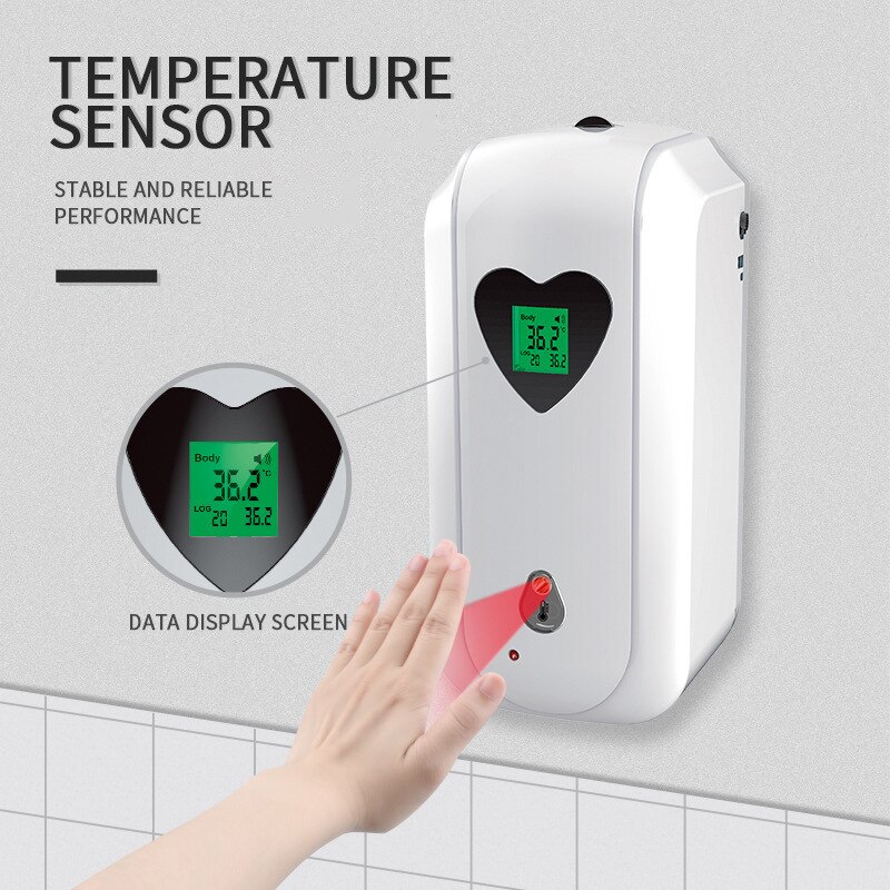 Automatic Temperature Measurement Touch-Free Hand Disinfection Soap Solution All-in-One Machine Induction Thermometer Soap Solut