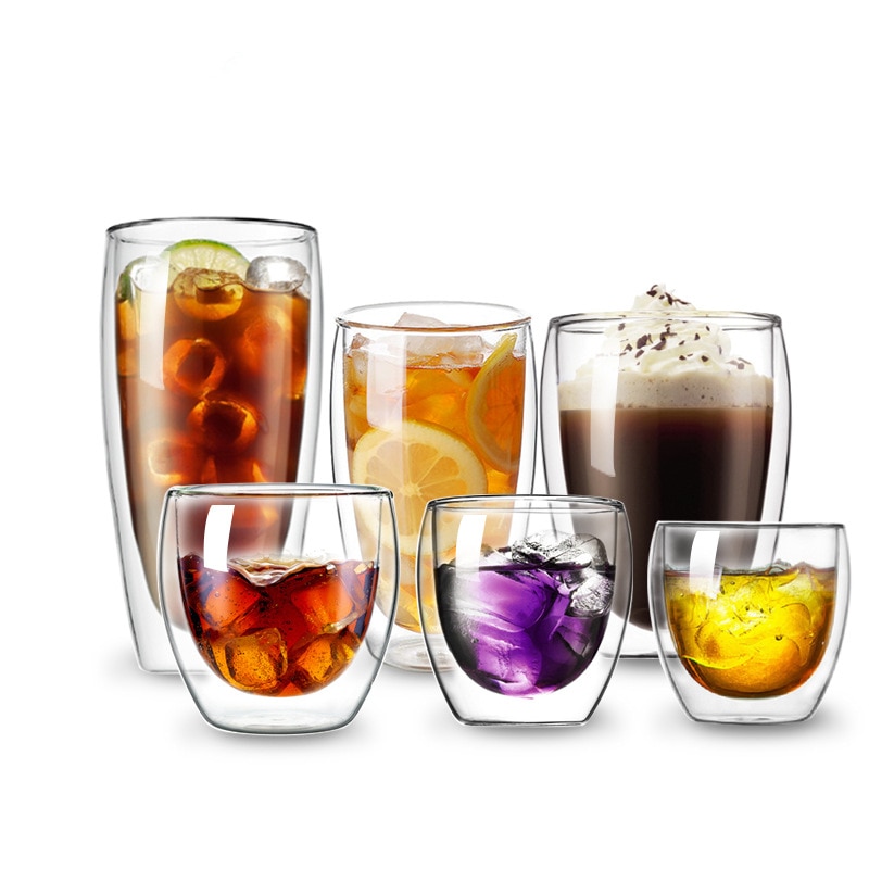 Cafe Koffie Mok Bodum Double Wall Anti Broeien Warmte Isolatie Ontbijt Melk Cup Thee Drinken Glazen Drinkware