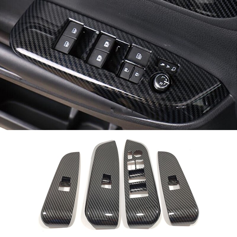 Voor highlander kluger 15 16 17 auto deur armsteun raam glas lift bedieningsschakelaar afdekking trim auto styling accessoires: Glazen lift 1