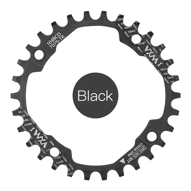 VXM-104BCD Mountainbike Crank Kettingblad Ronde 30 T-52 T Smalle Brede Ketting Wiel Ster Ring MTB licht 104 BCD Fiets Accessoire: WHITE